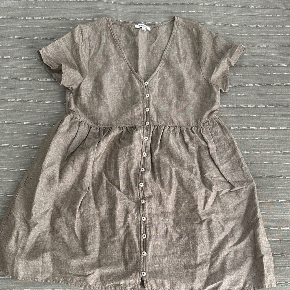 Madewell Olive V-Neck Top